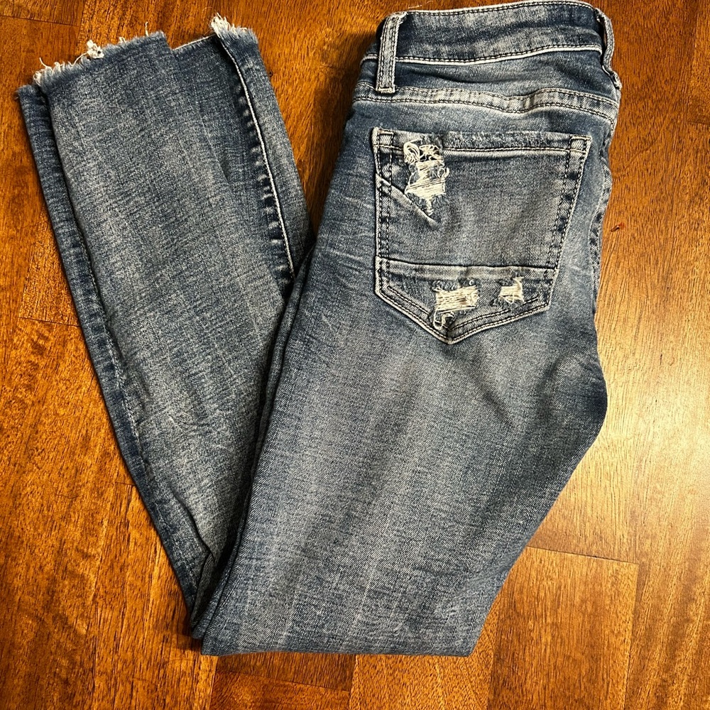 BKE Blue Distressed Skinny Jeans
